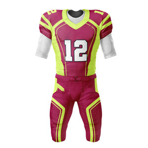 Nuevo Diseño de Uniforme de Fútbol Americano, Manga Corta, Transpirable, Logotipo Personalizado, Sublimación, Secado Rápido, Conjuntos de Verano al por Mayor para Hombre, 100% - Product Image 5