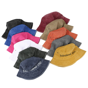 Sombreros de Pescador de Algodón de Ala Ancha y Alta Calidad, Multicolores, Personalizados, Estilo Desgastado, de Mezclilla, Plegables, Unisex para Exteriores - Product Image 6