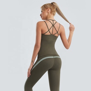 Custom Women Gym Wear Activewear Workout Fitness 2 PCS <b>Flared</b> <b>Leggings</b> Suit Sportswear Manufacturer Gym Fitness Sets - Product Image 4