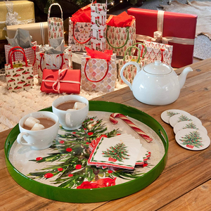 Plateau de service à biscuits, 5 pièces, plateau moderne en bois pour noël, décoration pour les vacances du VietNam - Product Image 3