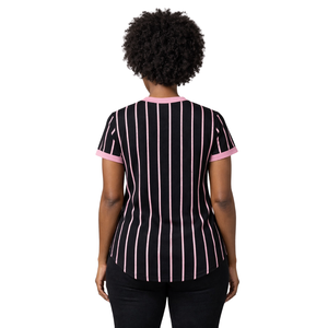 Jersey de Béisbol Negro para Hermandad Universitaria, Jersey Informal y Elegante para Mujeres de Hermandad Griega en Rosa y Verde - Product Image 2