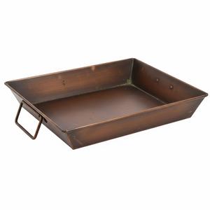 Bandeja Rectangular Galvanizada con Revestimiento Blanco y Asa, Acabado Pulido para Servir Aperitivos y Bebidas en el Hogar y Restaurantes - Product Image 4