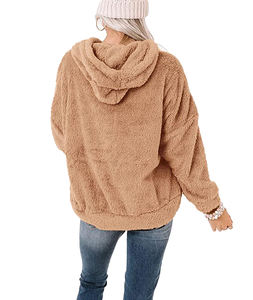 เสื้อสเวตเตอร์ขนแกะแขนยาวแบบสวมหัวลำลองสำหรับผู้หญิงเสื้อฮู้ดขนแกะอบอุ่นทรงหมีแบบฟัซซี่สำหรับฤดูหนาวสินค้ามาใหม่ - Product Image 6