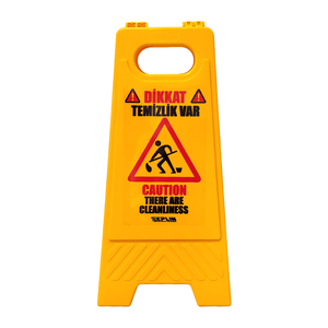 Set of 5 Durable PPC Cleaning Sign-Simple Metal & <b>Plastic</b> Design - Product Image 4