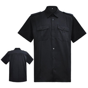 Camisa de Uniforme de Guardia de Seguridad Táctica Unisex de Color Negro con Diseño Personalizado OEM en Oferta - Product Image 2