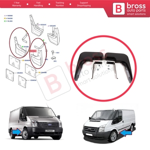 Guardabarros Delantero Izquierdo y Derecho BSP1229 para Transit MK6 MK7 Tourneo 2000-2014 1549539 1549540 - Product Image 5