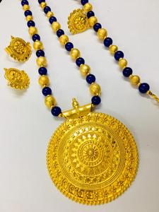 Good Luck Open Feather Peacock Best Quality Indian <b>Cloth</b> Fashion Jewelry Necklace 24K Gold Plated Zircon Chains Sets - Product Image 3