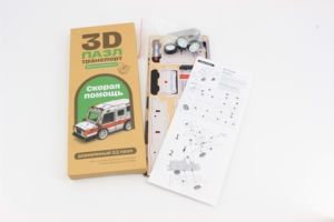 Деревянный 3D-пазл-конструктор для детей, модель автомобиля - Product Image 4