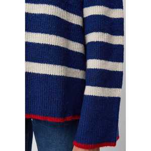 เสื้อสเวตเตอร์ถักลายทางลำลอง 100% อะคริลิก คอเต่า แขนยาว - Product Image 4