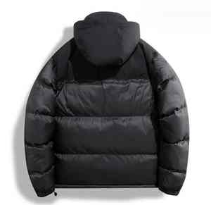 Chaqueta Casual de Invierno para Hombre, con Capucha, Impermeable, Cortavientos, Transpirable, con Cuello Alto y Logotipo Personalizado en la Parte Delantera, de Algodón Largo - Product Image 2