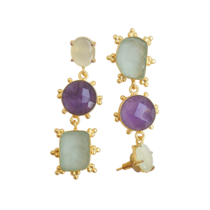 Pendientes Artesanales con Piedras Preciosas Naturales, Baño de Oro y Joyería de Alta Calidad - Product Image 5