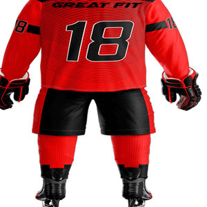 100% haute qualité impression par transfert de chaleur équipe personnalisée uniforme de Hockey sur glace coupe-vent respirant écologique couleurs personnalisées - Product Image 3