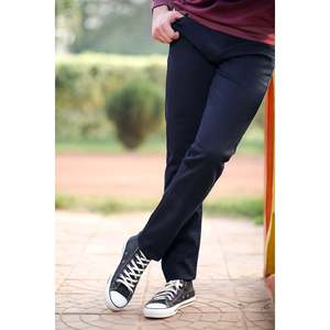 Jeans de Mezclilla TELIS Casuales de Cintura Alta, Corte Regular, Estilo Boot Cut Recto, Diseño Estampado Urbano en Tonos Claros para Otoño e Invierno - Product Image 1