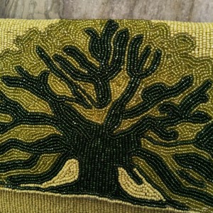 Sac à main de soirée en perles de luxe fait à la main, sac à main de mariée de fête de mariage de créateur, broderie de haute qualité, soie portable - Product Image 4