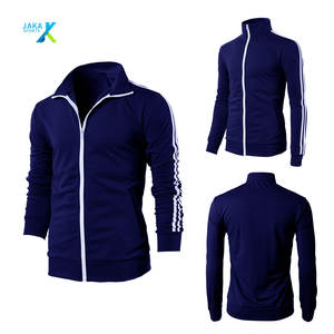 Veste de sport active slim fit légère à fermeture éclair à manches longues, vêtements de sport décontractés pour la course à pied, la salle de sport, l'extérieur, imprimé automne, 100% coton, séchage rapide - Product Image 1