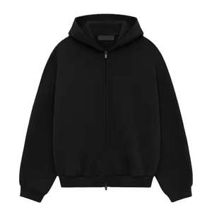 Sudadera con capucha de rizo francés personalizada Sudadera con capucha de algodón con cremallera de peso pesado - Product Image 3