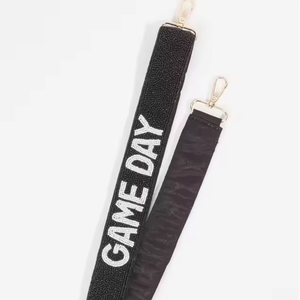 Custom Handmade <b>Leopard</b> Animal <b>Print</b> Seed Beaded Cross Body Guitar Purse Bag Straps Beaded <b>Belts</b> - Product Image 1