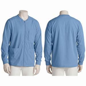 Veste d'hiver à capuche pour homme en polaire premium 240g, toile polyester élasthanne extensible, bleu marine, broderie personnalisée, gaufrage OEM ODM - Product Image 1