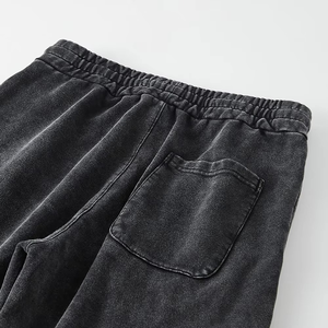 Pantalons décontractés pour hommes, tendance, vente chaude, lavage à l'acide, légers, taille mi-haute, qualité supérieure, 100% coton, faible MOQ - Product Image 3