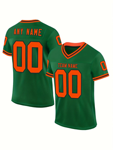 Maillot d'entraînement de football américain personnalisé FEROCIOUS CLOTHING, rouge, en maille, col en V, manches courtes, respirant, antibactérien, léger - Product Image 3