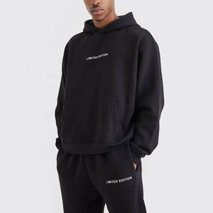 <b>Men's</b> Casual Zipper Tracksuits High Quality Oversized Plus Size Customized Logo Elastic Waist 100% Cotton for Autumn Warming - Product Image 1