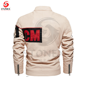 El mejor material de bajo precio Chaqueta de cuero de moda y ropa de calle de cuero para hombres con el artículo más vendido. - Product Image 4