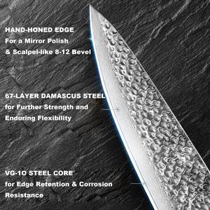 Venta al por mayor pedidos a granel personalizados OEM ODM servicio profesional japonés Chef cuchillo acero Premium mango Damasco Chef cuchillo - Product Image 2