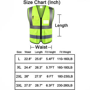 Chaleco reflectante naranja de alta visibilidad Ropa DE TRABAJO impermeable transpirable reversible duradera para invierno Hi Vis de Pakistán - Product Image 4