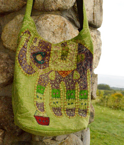 Jaipuri Sanganeri Designer New Handmade Mirror Work Sling Bag Unisex INS Style avec doublure en tissu de coton pour les filles - Product Image 3