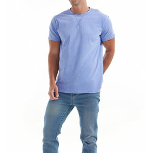 Camiseta estampada de manga corta con hombros caídos y cuello redondo para hombre, ropa de calle a granel, ropa mixta, camisetas con patrón personalizado - Product Image 3