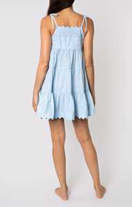 Mini ropa para modelo encaje cubrir hasta cuello cuadrado vestido de fiesta de verano de longitud corta - Product Image 5