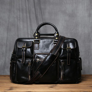 2025 nuevo maletín para portátil, bolso en relieve Simple a la moda para portátil, maletín de cuero genuino - Product Image 6