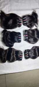 JERRY HAIRS - Cabello Remy Virgen 100% Natural, Cabello Indio de Templo, Trama Doble a Máquina, Paquetes de 100g, Ondulado Suelto y Elástico - Product Image 4