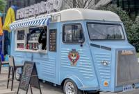 Food Truck à Pizza au Four à Bois avec Four en Pierre et Table de Préparation de Pâte, Cuisine Mobile Italienne pour Traiteur, Mariage, Brasserie
