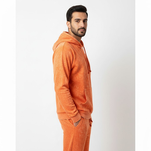 Men Winter 2-Piece Hooded Tracksuit Set 100% Cotton Quick Dry Streetwear Gym Workout Training Joggers Casual Daily Wear - Product Image 2