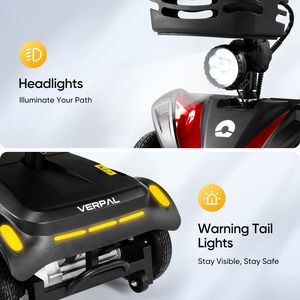 4-Wheel Battery-Powered Electric Mobility Scooter with Lights Extended Battery & Basket Handicapped Scooter Brand New - Product Image 6