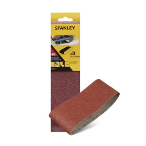 สายพานขัด Stanley ขนาด 75x510 มม. แบบแพ็คหลายชิ้น สำหรับเครื่องขัดสายพาน ใช้สำหรับงานขัด - Product Image 2