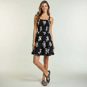 เดรสผ้าทอลายดอกไม้ ระบายอากาศได้ดี แต่งระบายชายกระโปรง สายเดี่ยว เอวยางยืด ยาวแบบแม็กซี่ ซับในบางเบา เหมาะสำหรับใส่ในวันหยุด ไซส์ XS-XL - Product Image 1