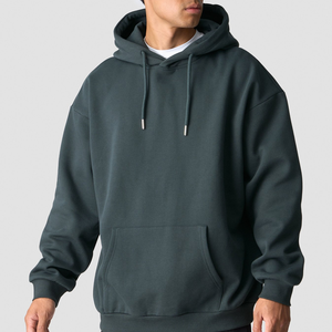High Quality Custom Logo Label 500gsm Heavyweight Pullover <b>Hoodies</b> Polyester/Cotton Fleece Regular Fit <b>Men's</b> Winter Hoodie - Product Image 1