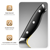 Couteau de Chef Professionnel 8 Pouces en Acier Inoxydable 5Cr15MoV, Manche Ergonomique ABS Full Tang, Tranchant et Durable, Couteau de Cuisine OEM ODM