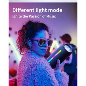 Altoparlante Bluetooth portatile con luce LED RGB e suono hi-fi, Audio senza fili con USB, scheda SD per la maggior parte del telefono cellulare - Product Image 5