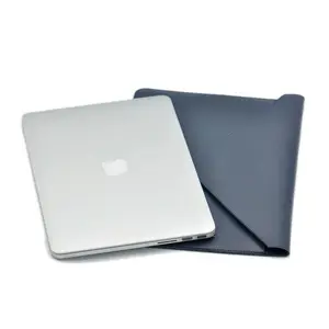 Laptoptas Microfiber Lederen Hoes Voor Macbook Pro Retina En Air 12 13 14 15 16 Dubbele Pocket Envelopstijl