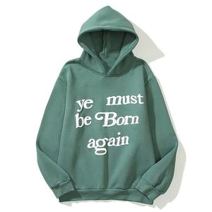 Meilleure vente Hip Hop 100% coton sweat à capuche à impression bouffante Logo personnalisé brodé sérigraphie sweat à capuche - Product Image 2