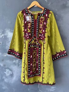 Vestido bohemio de BANJARA baluchi bordado hecho a mano vintage - Product Image 5