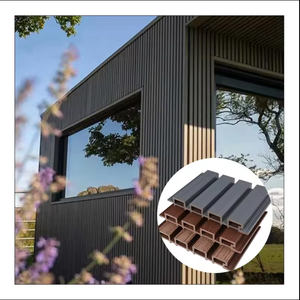 Vendita calda all'aperto impermeabile bordo del cortile wpc parete rivestita da esterno rivestimento decorativo parete parete esterna rivestimento - Product Image 1