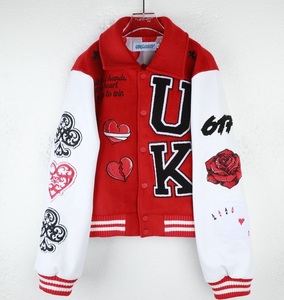 Chaqueta Universitaria de Béisbol con Mangas de Cuero y Bordado Chenille Personalizado, Nuevos Estilos de Venta Caliente 2025-26 - Product Image 3