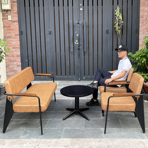 Modern 60x60cm Round <b>Sofa</b> <b>Table</b> with Wood and Iron High Quality Living Room Furniture-TT68134 - Product Image 6