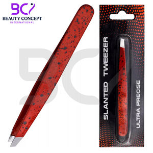 Pinzas de Cejas de Acero Inoxidable con Punta Inclinada, Multifuncionales, Hechas a Mano, Servicio OEM, para Salón de Belleza - Product Image 2