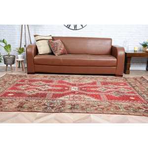 Turkish Rug, 5.2x9 ft Large Rug, Red <b>Brown</b> <b>Wool</b> Rug - Product Image 5