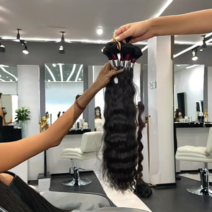 Paquetes de cabello humano virgen brasileño e indio recto largo de 30 pulgadas, cutícula alineada para extensiones de trenzado natural - Product Image 1